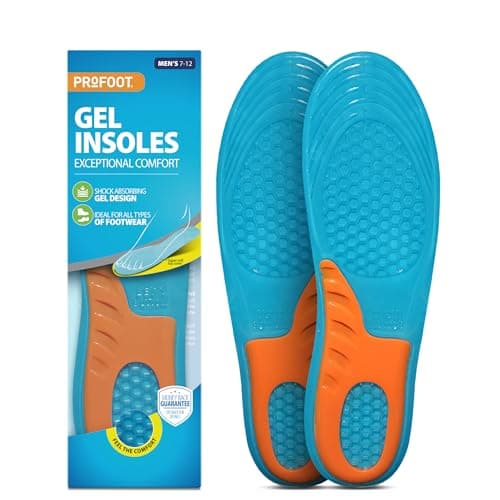 Image of Profoot Gel Comfort Insoles for Men - Shock Absorbing Shoe Inserts for All-Day Comfort - Full Length Insoles - Ideal for Foot Discomfort - 1 Pair per Pack