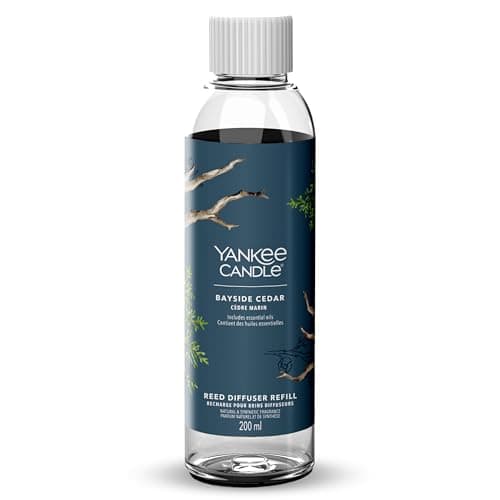 Image of Yankee Candle Signature Reed Diffuser Refill | Bayside Cedar | 200ml | Up to 20 weeks of Fragrance | Perfect Gifts for Women