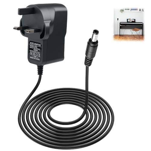Image of 9V 2A DC Power Supply for RockJam Keyboard Piano, Guitar Pedal & Reebok Exercise Bike, 18W AC Power Adapter for RockJam RJ5061 RJ361 RJ-661 RJ761 RJ549 RJ654 for Reebok GB50 GB40s Exercise Bike Tip
