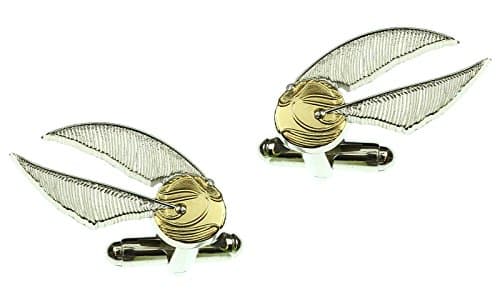 Image of Official Warner Bros Harry Potter Golden Snitch Silver Cufflinks