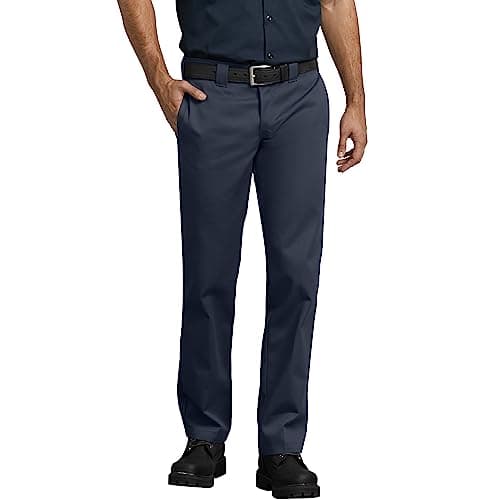 Image of Dickies Men's S/Stght Pant Workwear Trousers, Blue (Dark Navy), 30W 32L UK