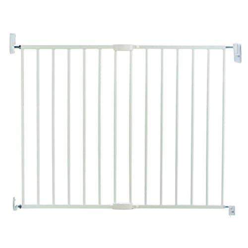 Image of Munchkin Lindam Metal Easy Close Extending Baby Gate for Stairs & Doorways - Toddler & Dog Safety Gate, No Bar, White, 64.5-102cm