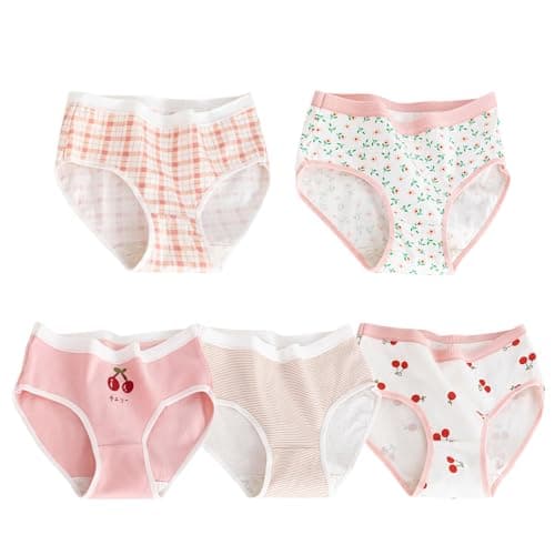 Image of duxyoz Multipack Briefs Girls Knickers Soft Comfort Cotton Underwear Kids Assorted Panties Breathable Elastic Underpants For Girls Pack Of 5 With 5 14-15 Years