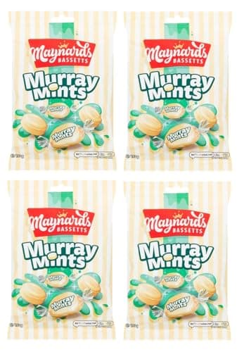 Image of Europe Centre - Maynard Bassets Murray Mints Hard Boiled Sweets Bags 193g bulk Bundles (4 Bags x 193g)