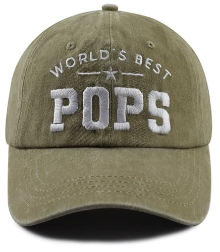 Image of mukroiw Pops Gifts for Men, Funny Pop Pop Decor Baseball Cap, World's Best Pops Daddy Hat, Christmas Retired Fathers Day Birthday Gifts for Dad Papa Grandpa