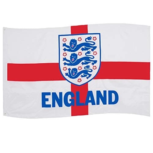 Image of England FA Official Football Gift 3 Lions 5x3ft 1 Pack Crest Body Flag