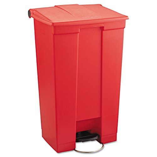 Image of Rubbermaid Commercial Products Step-On Container Mobile 87 Litre Red FG614600RED