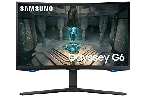Image of Samsung Odyssey G6 LS32BG650EUXXU 32" Curved Smart Gaming Monitor with Speakers - QHD 2560x1440, 240Hz, 1ms, Speakers, HDMI 2.1, Full Smart Platform, Freesync Premium Pro, Height Adjust