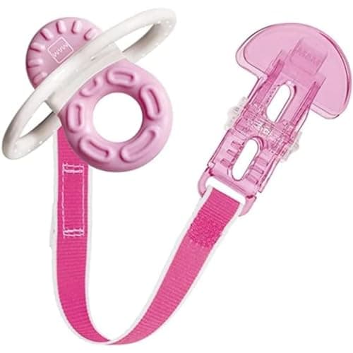 Image of MAM Bite & Relax Teether | Suitable from 2+ Months | Teething Toy with Clip | Provides Soothing Relief for Painful Gums | Easy for Baby to Hold | Pink