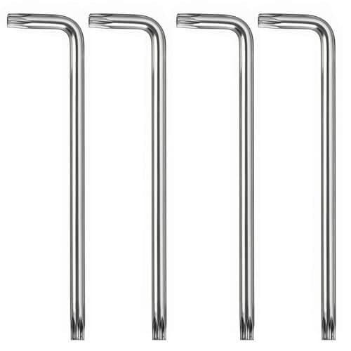Image of Kesiku Torx Hex Key T25 Allen Key Set with Size Markings, Star Long Arm Wrench Tamper Proof with Holes on Both Ends for Home Maintenance DIY, CRV Steel, 4pcs