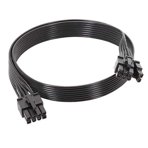 Image of GIONAR PSU 8 Pin to 6+2 Pin PCIE Power Cable, 65cm PCIE Cable for Corsair, PCIE Power Cable for Thermaltake, Male to Male Modular GPU Cable for Thermaltake ARESGAME