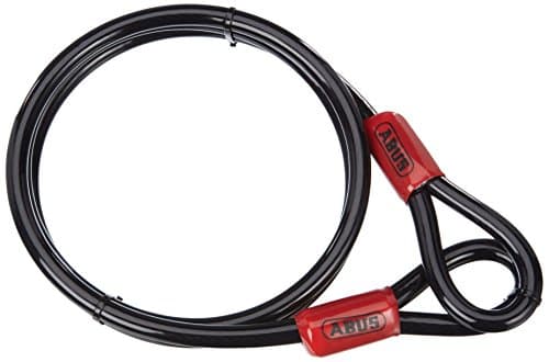 Image of ABUS Cobra 12 loop cable - steel cable coated with plastic - security for bicycle and motorbike accessories - 1.8 metres long, 12 mm thick