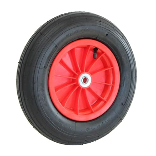 Image of Oypla 14" 3.50-8 Plastic Rim Wheelbarrow Replacement Pneumatic Tyre Wheel