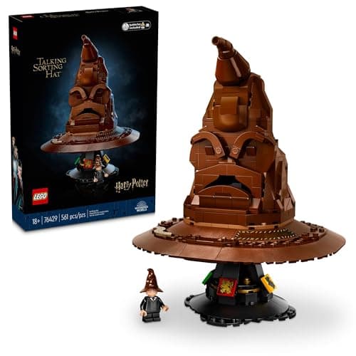 Image of LEGO Harry Potter Talking Sorting Hat W/ 31 Voices - Harry Potter Building Set - Gift Idea for Adults, Women & Men, 18+ - 76429