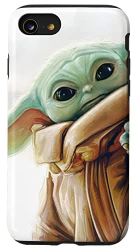 Image of Star Wars The Mandalorian Grogu White Case for iPhone SE (2020) / 7/8