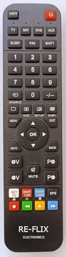 Image of RE-FLIX Light Replacement Remote Control for TV QNAP RM-IR004 - Ready to Use without Programming | Remote Control