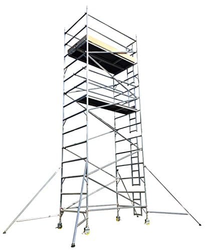 Image of BPS® 3T Industrial Scaffold Tower | 0.85m x 1.8m | Heavy Duty Aluminium | BS EN1004 Certified | Height Adjustable | 950kg Weight Rating | 3.7m Working Height | 1.7m Platform Height