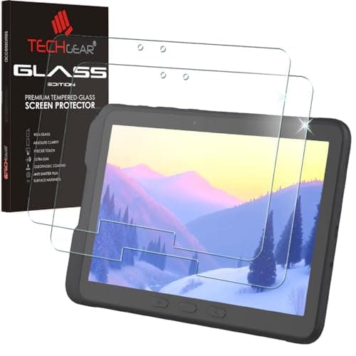 Image of TECHGEAR 2-Pack Tempered Glass Screen Protectors for Samsung Galaxy Tab Active 4 Pro/Tab Active Pro 10.1" (T540 T545 T547 T630 T637) – 9H Toughness, HD Clarity, Scratch-Resistant