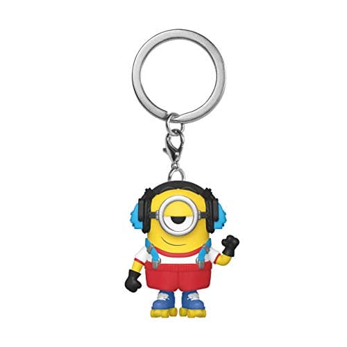 Image of Funko Pop! Keychain: Minions 2- Roller Skating Stuart - Despicable Me: Minions Novelty Keyring - Collectable Mini Figure - Stocking Filler - Gift Idea - Official Merchandise - Movies Fans