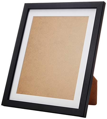 Image of Frame Company Allington Black 12x10 inch Frame With White Mount For Image 10x8 inch *Choice of sizes* Fitted with Real Glass