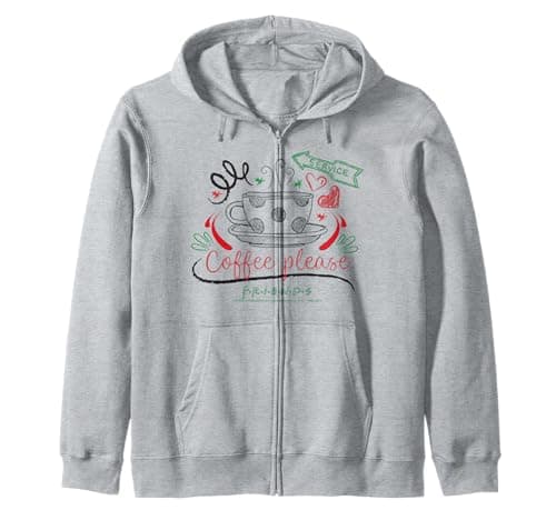 Image of Coffee Please Friends Central Perk Service Cup Theme Zip Hoodie