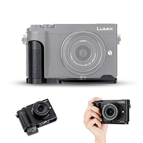 Image of JJC DMW-HGR2 Metal Hand Grip for Panasonic Lumix GX80 GX85 GX9 DMC-GX80 DC-GX9 - Arca Swiss Type Quick Release Plate - Anti-Slip L Bracket Enhanced Grip