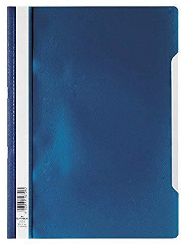 Image of Durable 252307 Clear View Folder-Report File A4 PP, Dark Blue - Pack of 25