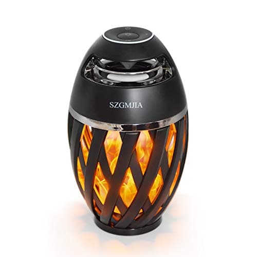 Image of SZGMJIA Gejiaseller Led Flame Speakers, Flame Torch Atmosphere Speaker Bluetooth 4.2 Wireless Portable Outdoor HD Audio Waterproof Speaker with LED Flickers Warm Night Lights for iPhone/iPad/Android