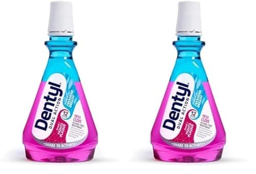 Image of Dentyl Dual Action CPC Mouthwash, 12hrs Fresh Breath & Total Care, Alcohol Free, Fresh Clove, 500 ml (Pack of 2)