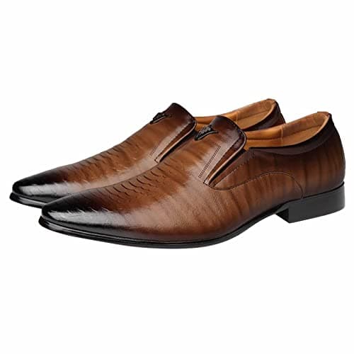 Image of Generisch Men's Shoes Black Business Men's Shoes Leather Black Business Shoes Wear Resistant Lace-up Shoes Classic Suit Shoes Comfort Oxford Shoes Minimalist Derby Shoes Waterproof, brown, 12 UK