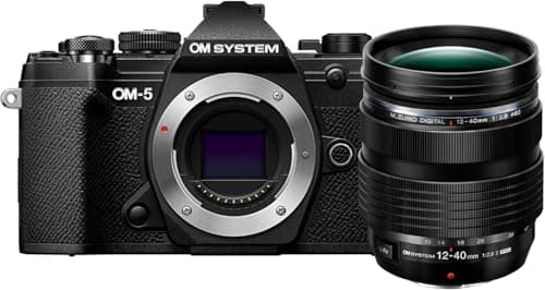 Image of OM SYSTEM OM-5 Micro Four Thirds System Camera incl. lens M.Zuiko Digital ED 12-40mm PRO II, 20 MP Live MOS Sensor, Improved 5-Axis Image Stabilisation, Black/Black