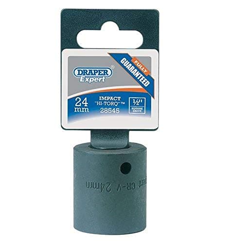 Image of Draper 28545 Expert Impact Socket, 1/2" Square Drive, 24mm , Blue
