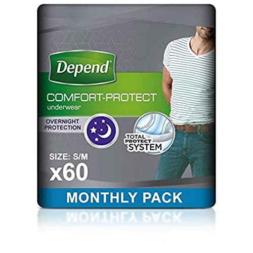 Image of Depend Comfort Protect Incontinence Pants for Men, Small/Medium - 60 Pants