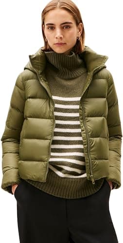 Image of Tommy Hilfiger Women's Casual Down Jacket with Hood, Green (Utility Olive), M