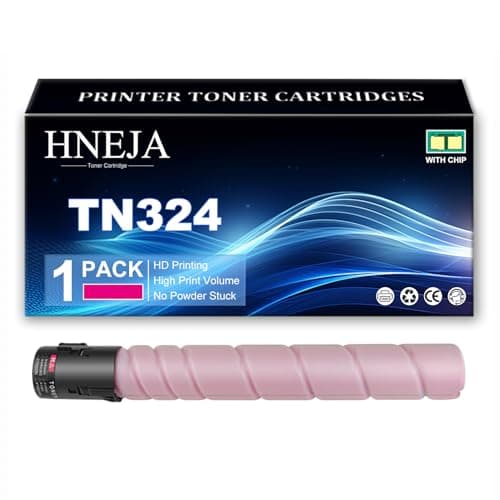 Image of HNEJA TN324 Toner Cartridge, Compatible TN324K TN324C TN324M TN324Y Toner Cartridges for Konica Minolta Bizhub C258 C308 C368 Printer,Magenta-1 Pack