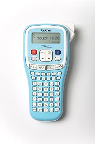 Image of Brother PTH100LBXG1 Label Printer | P-Touch Labeller | ABC Keyboard | Handheld | Light Blue