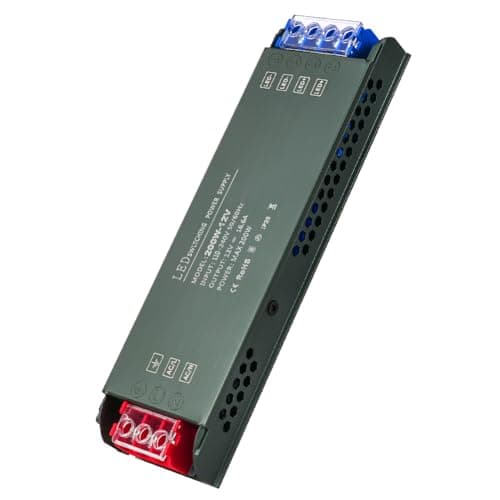 Image of URAQT 12V LED Driver 200W LED Transformer, 220V to 12V Power Transformer, AC 220V to DC 12 Volt 16.6A Compact Ultra-Thin Constant Voltage Low Voltage Transformers for Strip Lights Garden Light