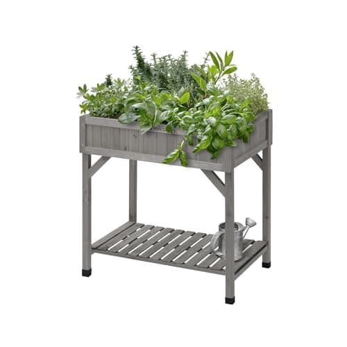 Image of VegTrug® 8 Pocket Herb Planter, Grey Wash, 78x58x80 cm