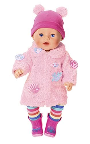 Image of BABY born Deluxe Coat for 43 cm Doll - Easy for Small Hands, Creative Play Promotes Empathy and Social Skills, For Toddlers 3 Years and Up - Includes Faux Fur Coat and More