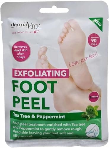 Image of Derma V10 Exfoliating Foot Peel Tea Tree & Peppermint Removes Dead Skin After 7 Days
