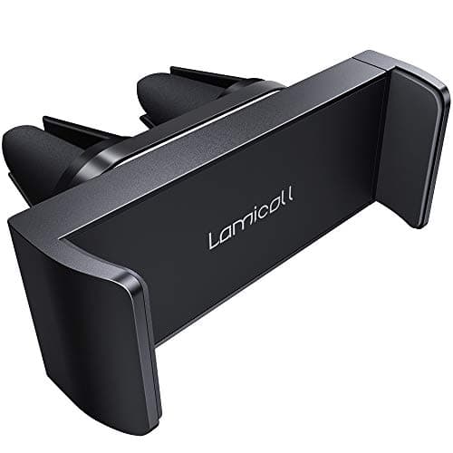 Image of Lamicall Car Phone Holder, Universal Vent Mount - 360 Rotating Air Vent Cradle Stand for iPhone 17 16 15 14 Pro Max Plus Air, 13 12 Pro Max Mini, 11 Pro Xs XR X 8, Samsung S21, Mobile Phones - Black