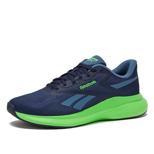 Image of Reebok Energen Run 4 Running Shoes for Men, Lightweight Athletic Mens Sneakers Size 6.5 to 14, Vector Navy/Twilight Blue/Solar Lime, 10 UK