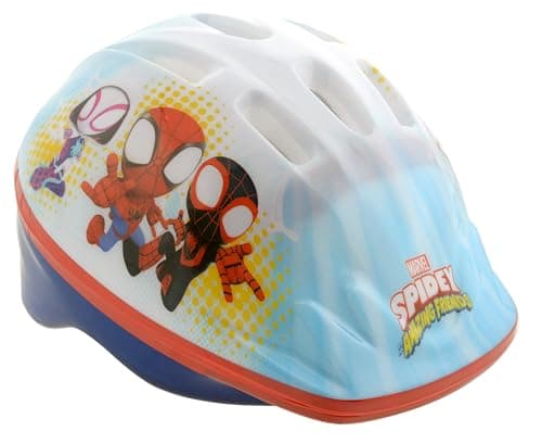 Image of Kids Spidey & His Amazing Friends Safety Helmet | Childrens Lightweight Helmets For Bicycle Skating Scooter Bike | Adjustable 48-52cm To Fit Ages 2-4