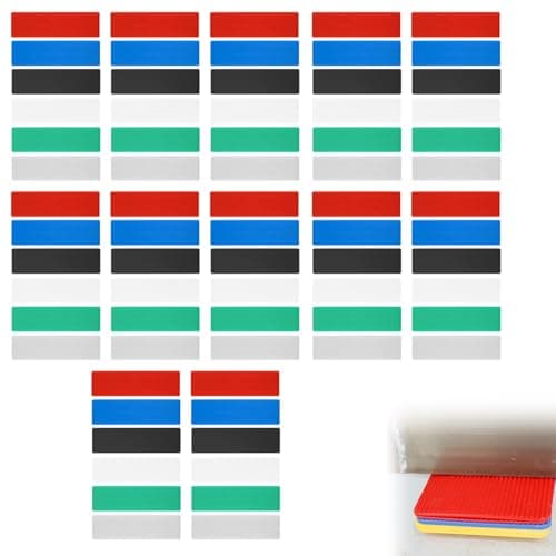 Image of 72 Pcs Plastic Packers and Shims – Flat Plastic Spacers for Windows, Doors, Cabinets, Tiles – Assorted Sizes for Precise Leveling in Construction and DIY Projects – Durable & Reusable