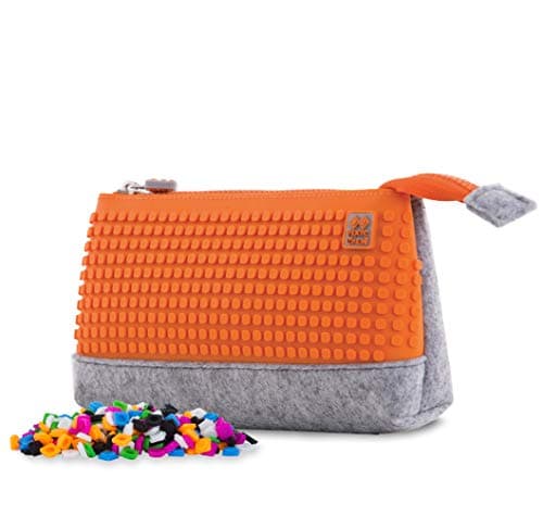 Image of PIXIE CREW PXA-01-W03 Pixie Large Pouch, Crazy Colours: Grey/Orange (100)