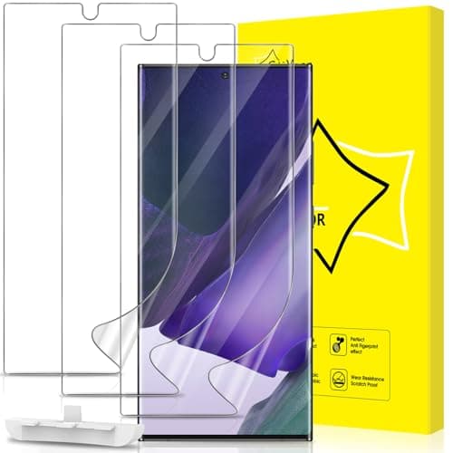 Image of GiiYoon 3 PACK Screen Protector for Samsung Galaxy Note 20 Ultra Flexible TPU Film [Support Fingerprint Touch] [HD Full Coverage] [Easy Installation] [Scratch Resistant]