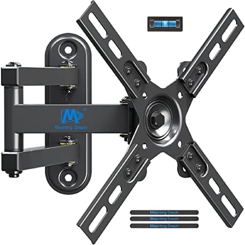 Image of Mounting Dream TV Wall Mount Bracket Swivel and Tilt for Most 10-39 Inch LED, LCD Flat Screen TVs and Monitors Monitor, Wall Mount up to VESA 200x200mm and 15 KG, with Articulating Arm, MD2463-L-02