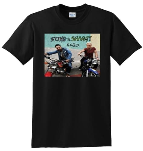 Image of CJQSQL Sting and Shaggy T Shirt 44 876 Vinyl cd Cover Small Medium Black One Size XS-4XL