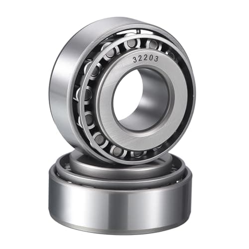 Image of HIPicco 2 Pack 32203 Tapered Roller Bearing Cone and Cup Set, 17mm Bore 40mm OD 16mm Cup Width, Chrome Steel Taper Bearings Set, ABEC-3