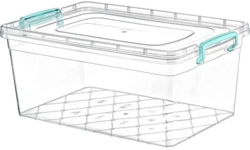 Image of Bee Home Clear Plastic Storage Box Containers With Lid Stackable (5.5 Liter)
